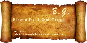 Bienenfeld Györgyi névjegykártya